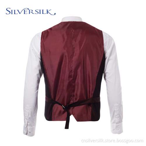 Corduroy svart män formell kostym väst mode waistcoat
